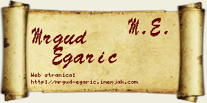 Mrgud Egarić vizit kartica